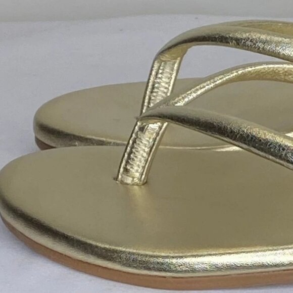 Beek Women's Sunbeam Flip Flop Sandals Gold Size 8 – Leather with Arch Support - Picture 6 of 6